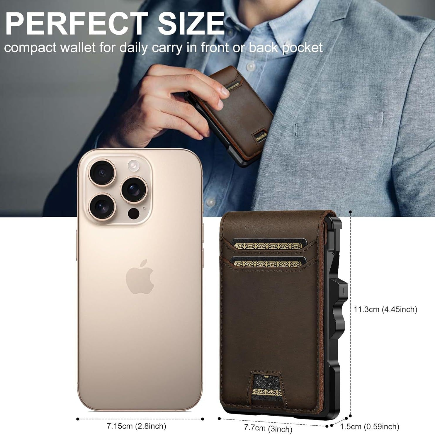 RFID Blocking Metal Card Holder - Anti-Scan Slim Wallet for Men & Women