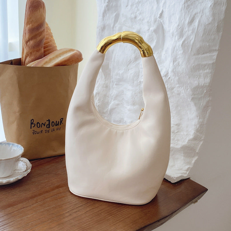 Women's Trendy Tote Bucket Bag - PU Leather Shoulder Bag for Everyday Commuting