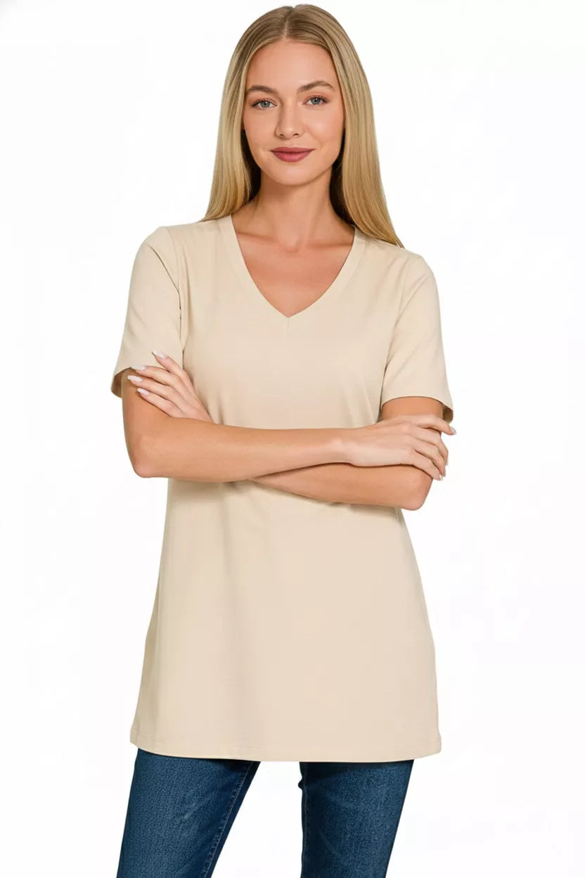 V-Neck Short Sleeve T-Shirt