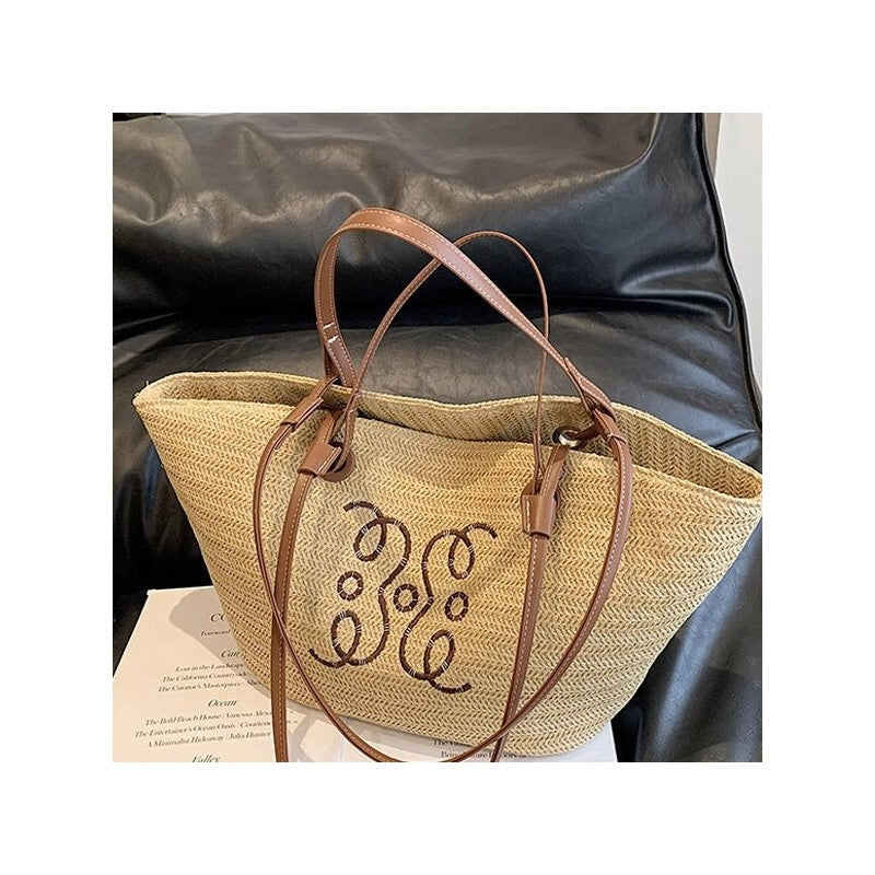 Handcrafted Oversized Woven Tote with Ample Storage