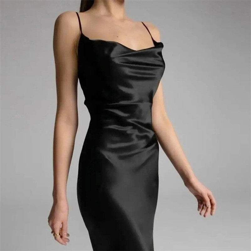 Sleek Halter Neck Bodycon Dress