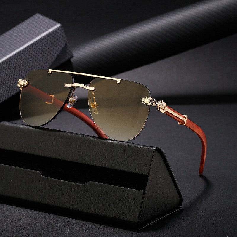 Unisex UV400 Retro Pilot Frameless Eyewear Sunglasses