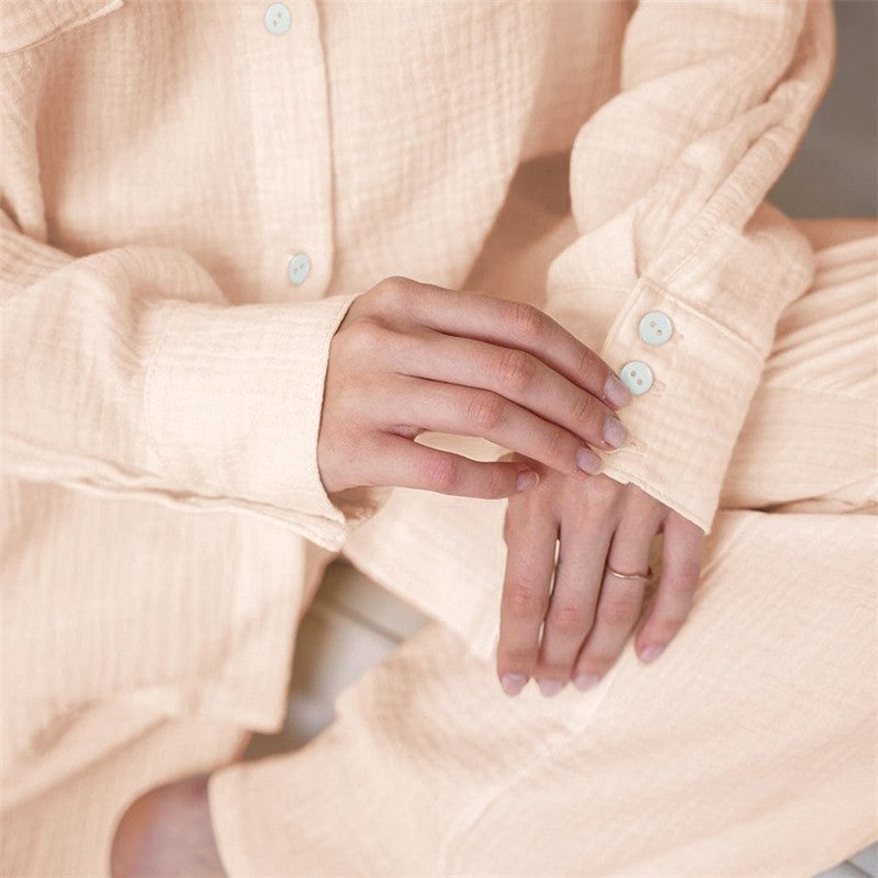 Double Layer Gauze Pajama Set