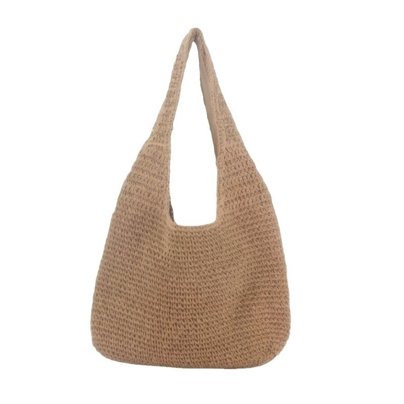 Straw Woven Beach Shoulder Bag - Classic Design