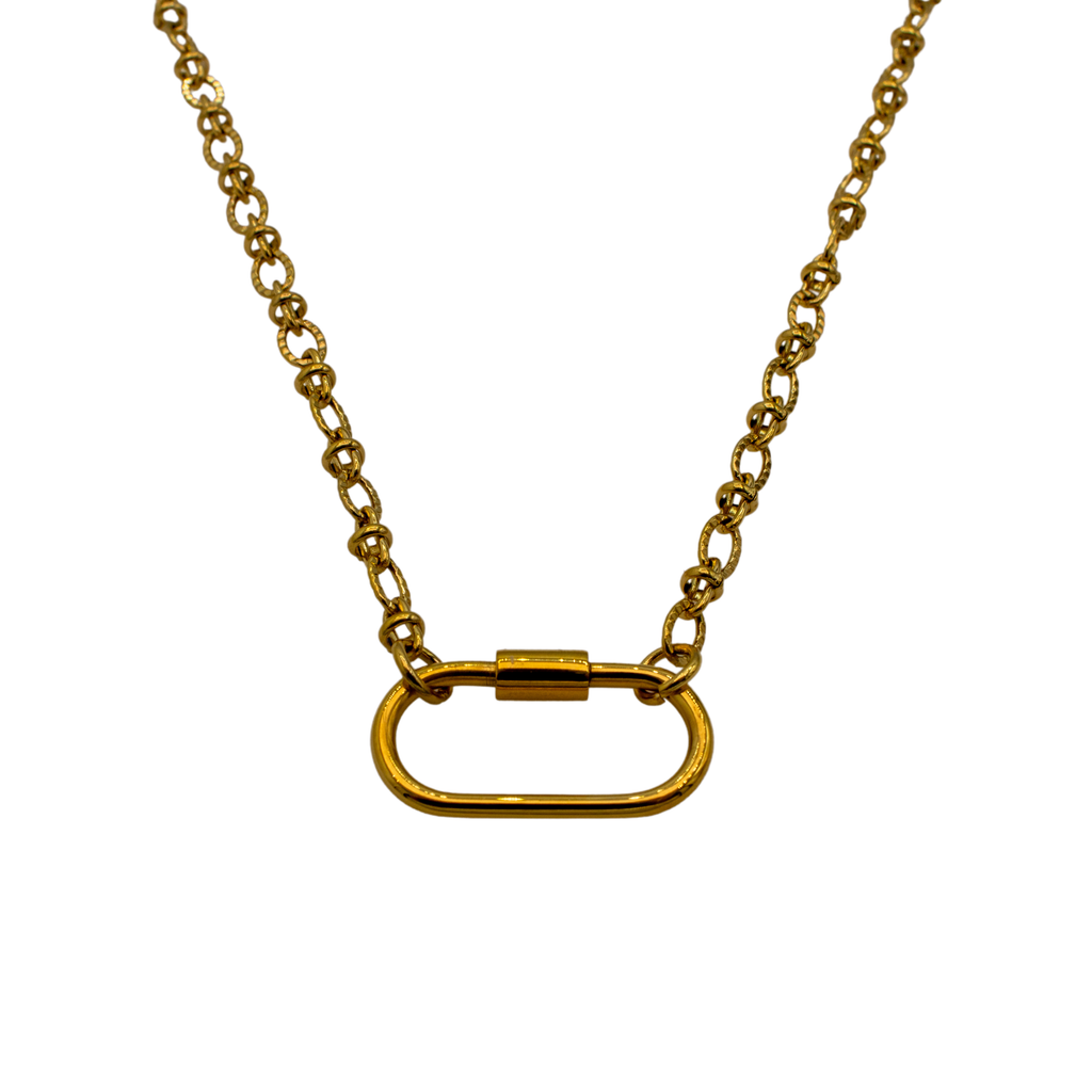 Textured Chronicle Charm Necklace: Laurelladeville x Babe Co.