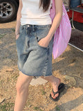 High Waisted Loose Split-Joint Denim Shorts Shorts Bottoms