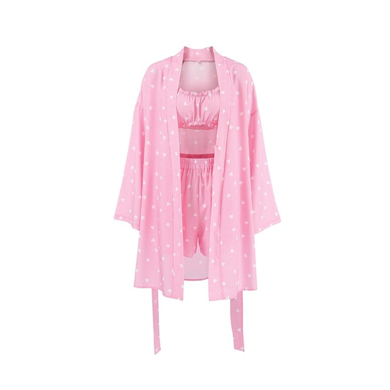 Cozy Sleepwear Set: Robe, Pyjamas, Underwear, and Shorts