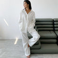 Casual Comfort: Relaxed Fit Long Sleeve Top and Cozy Pants