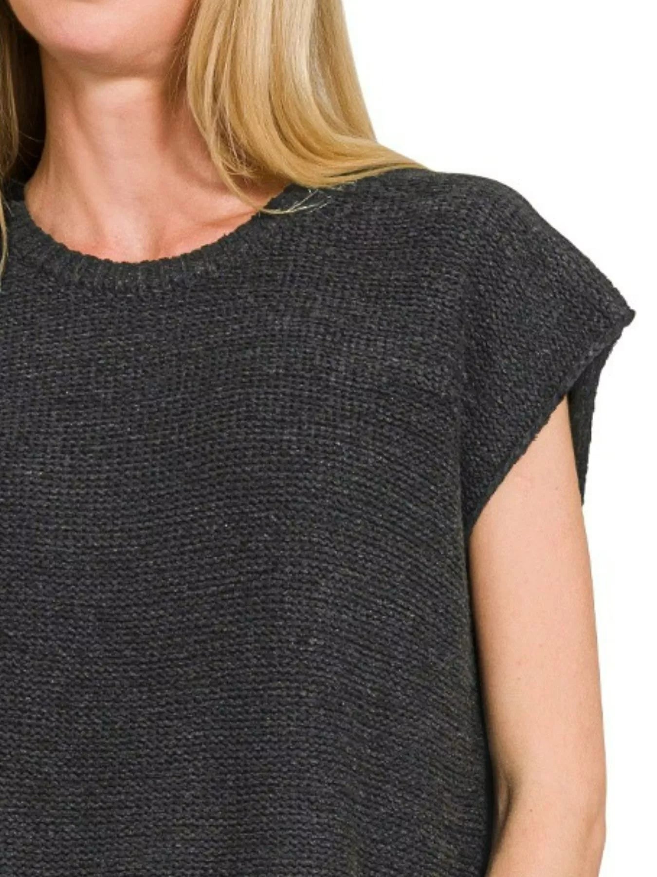 Oversized Crew Neck Sweater Vest