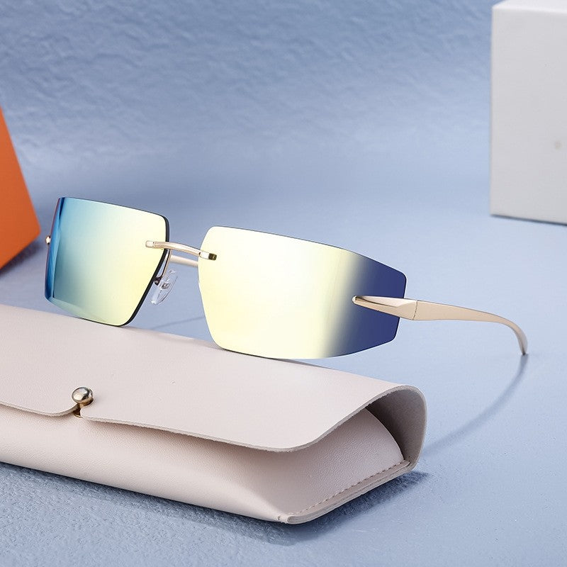 Unisex UV400 Curve Frameless Fashion Outdoor Eyewear Sunglasses