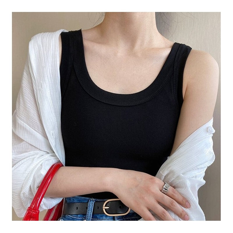 Threaded Strap Sleeveless Camisole for a Stunning Back