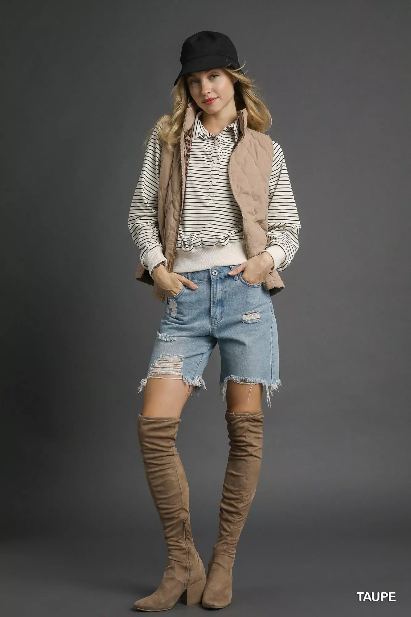 Quilted Zip-Up Vest