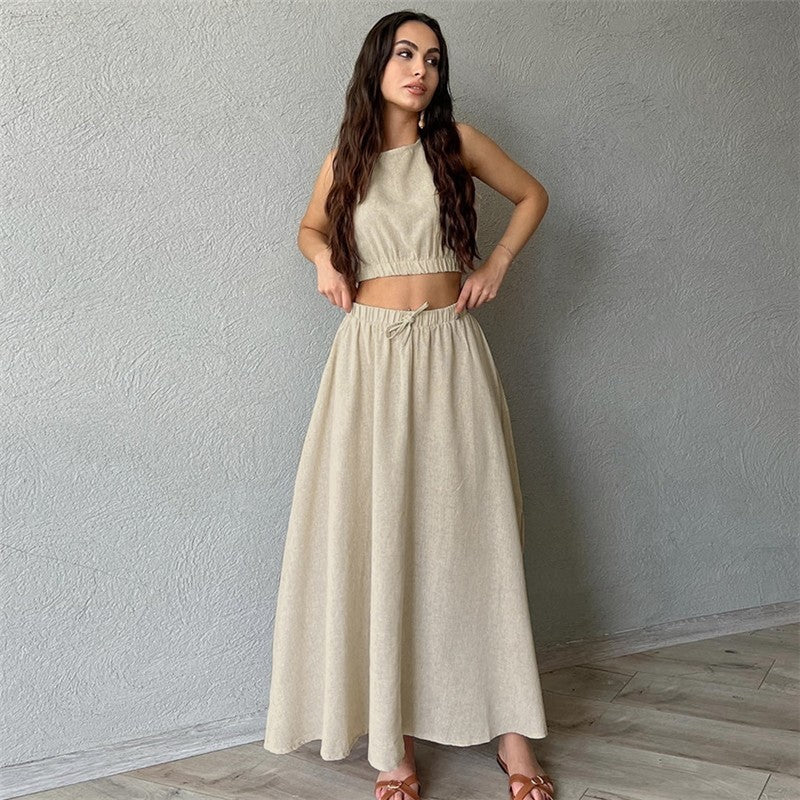 Satin Sleeveless Nightgown and Robe Set