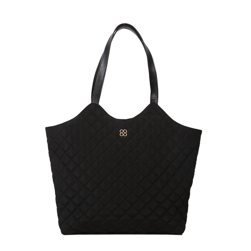 Women's Retro Horizontal Square Tote Bag with Double Straps - Everyday Commuter Handbag by Sarah Express