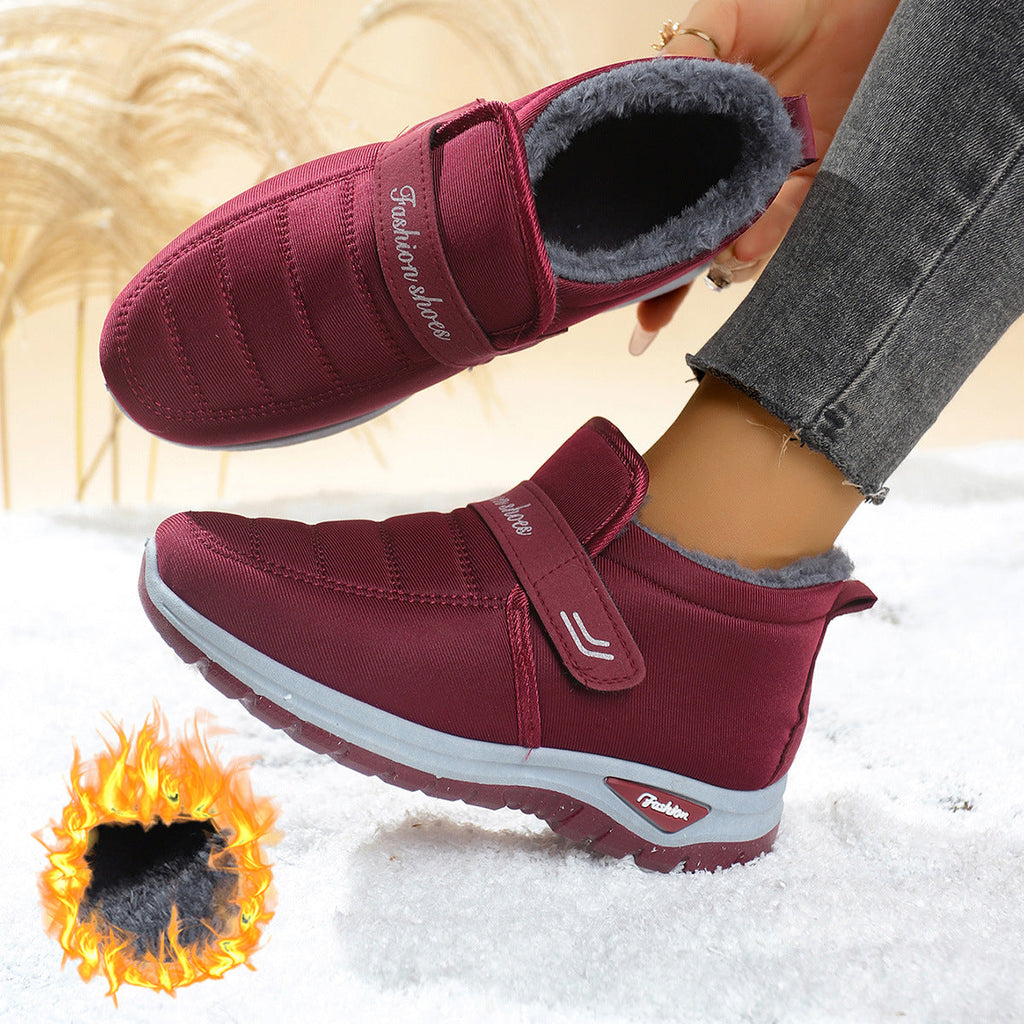 Women's Fleece-Lined Insulated Snow Boots – Slip-On Winter Boots