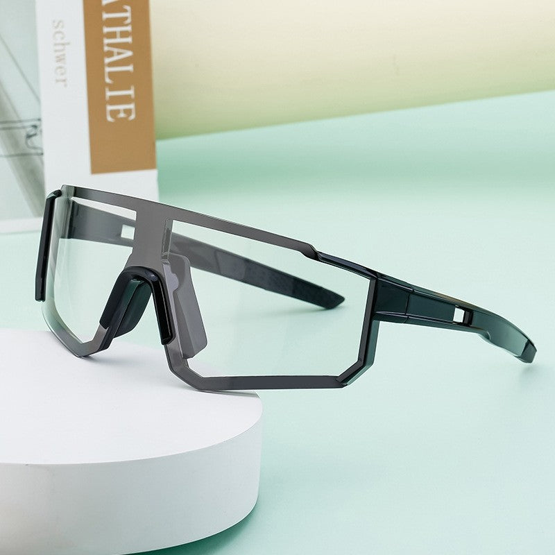 One-Piece Color-Changing Outdoor Sports Windproof Sunglasses