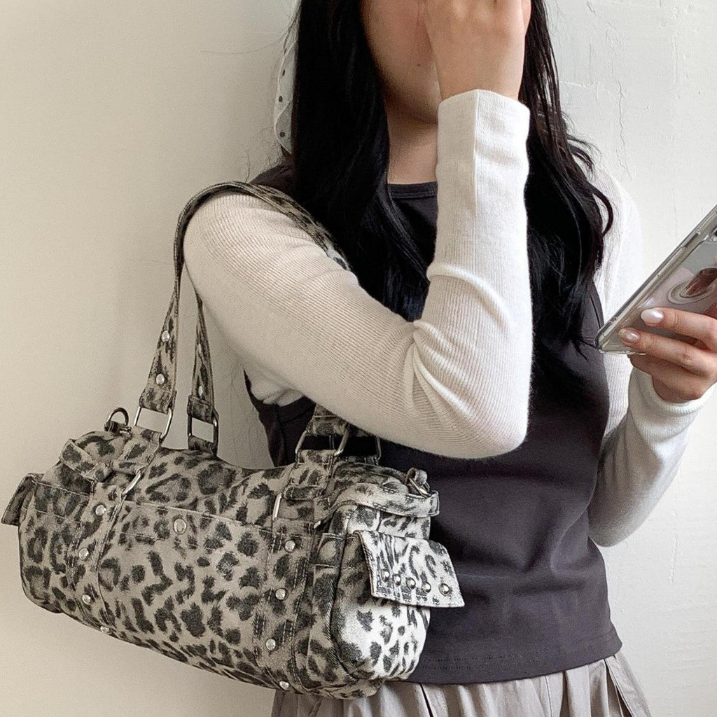 Leopard Print Plush Handbag - Retro Trendy Crossbody Bag for Women