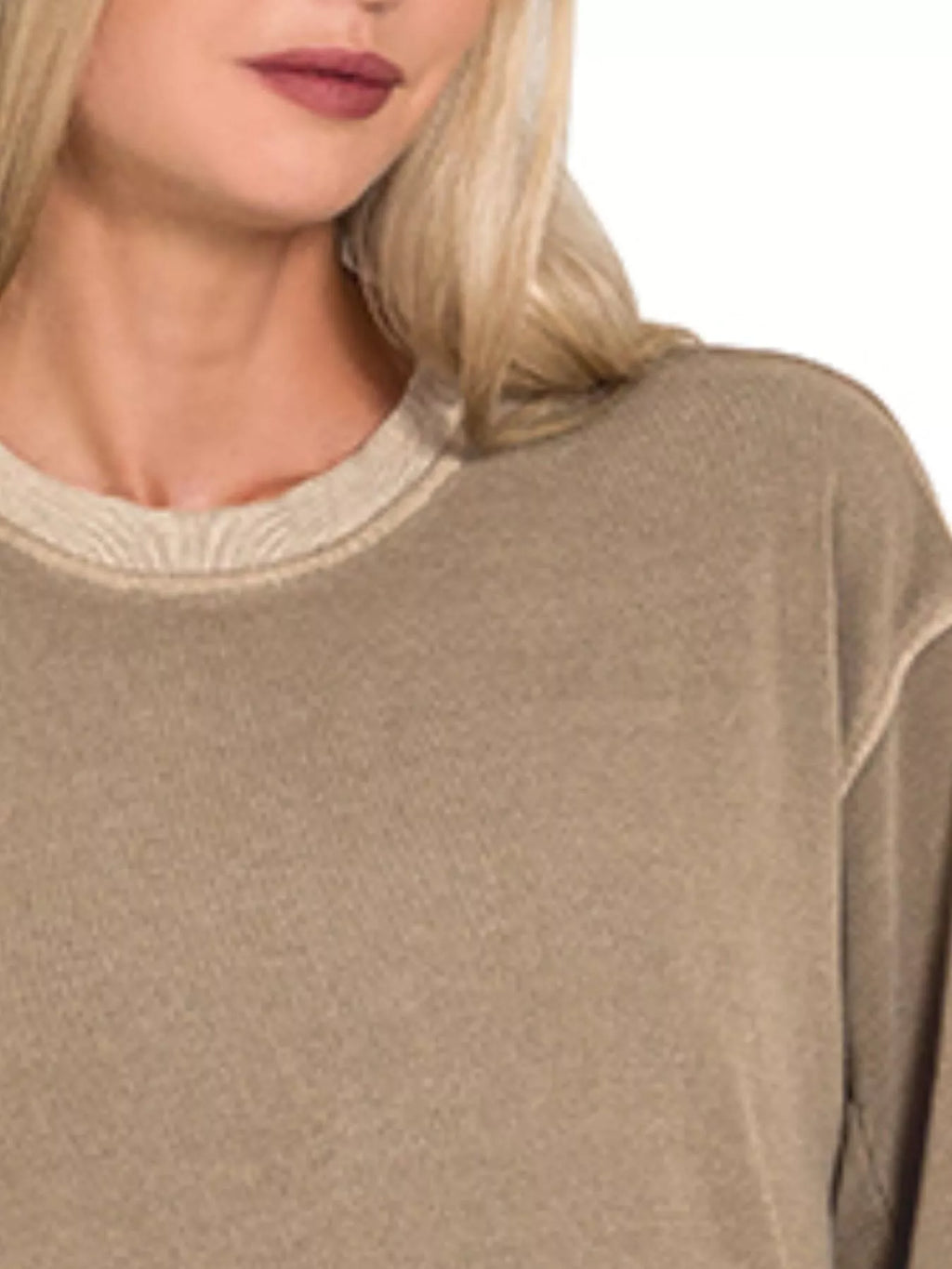 Soft Fleece Pigment Dye Sweatshirts Dress