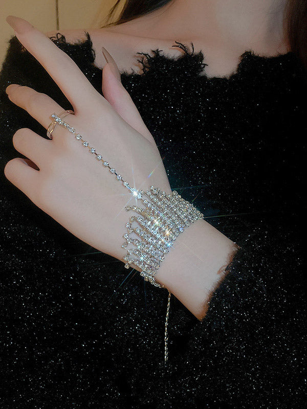 Rhine Stones Tasseled Bracelet Accessories