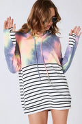 Tie Dye French Terry Cowl Neck Top