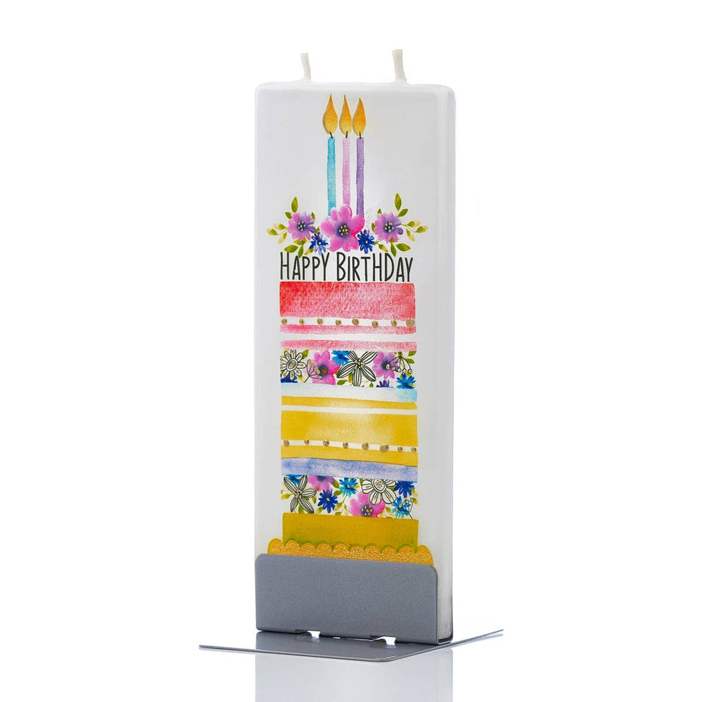Flatyz Happy Birthday Layered Cake Candle