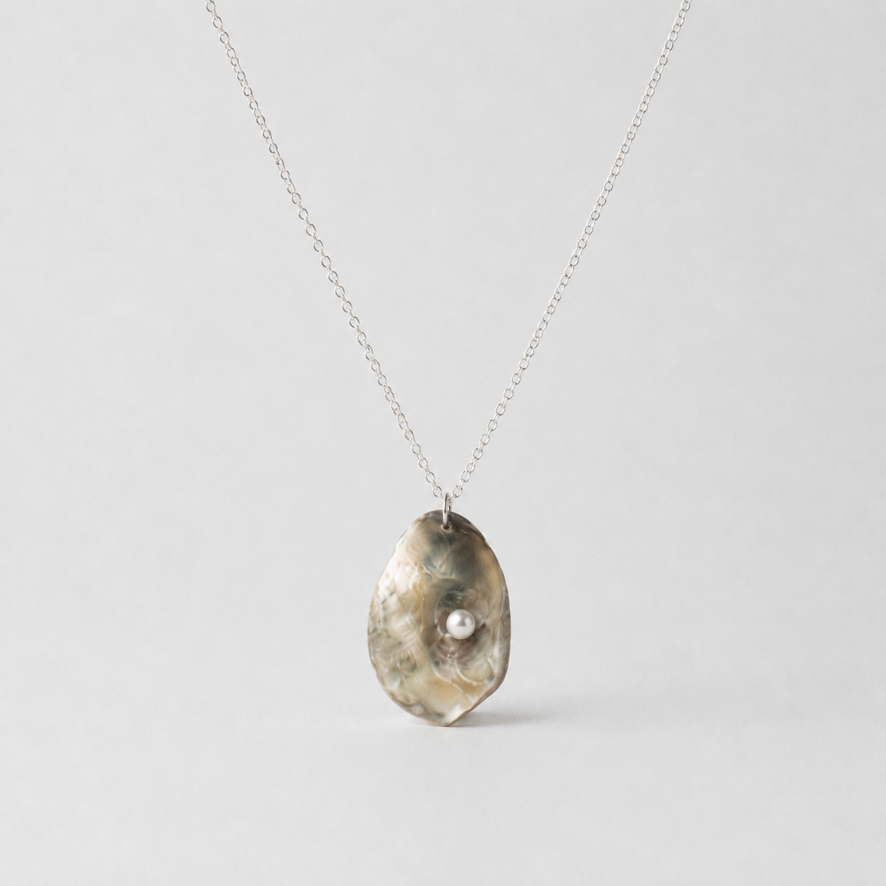 Oyster Shell Pendant Necklace ~ Valentino