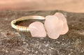 Ahava Handmade Wire Wrapped Rose Quartz Ring Size 6