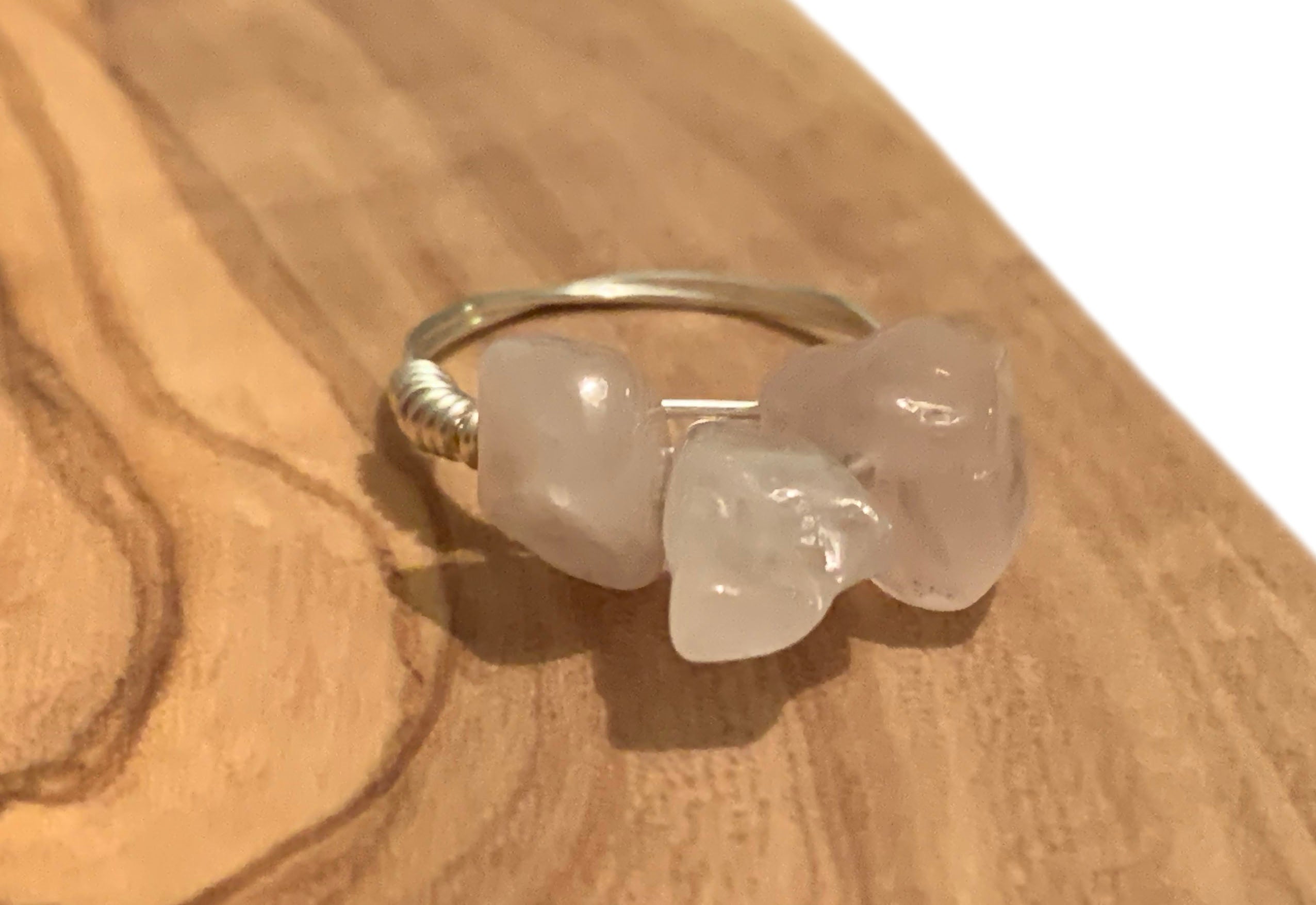 Ahava Handmade Wire Wrapped Rose Quartz Ring Size 6