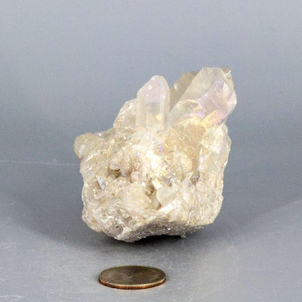 Angel Aura Quartz Crystal Point Cluster Iridescent