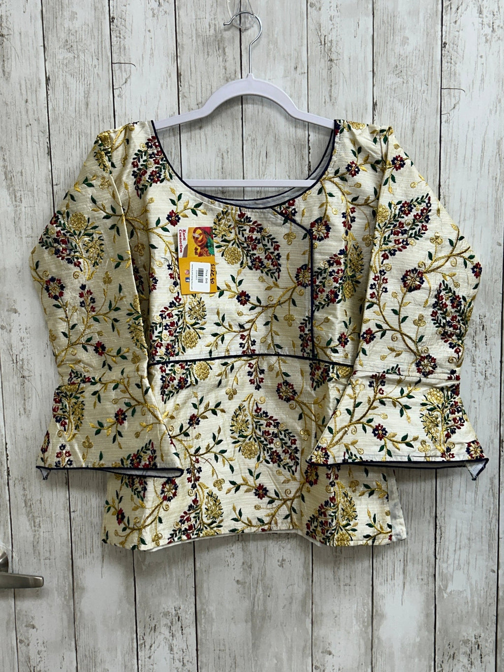 Raw silk blouse | long blouse