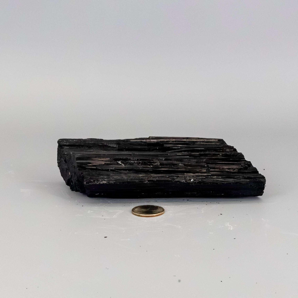 Black Tourmaline Crystal Raw Hunk Elongated Specimen