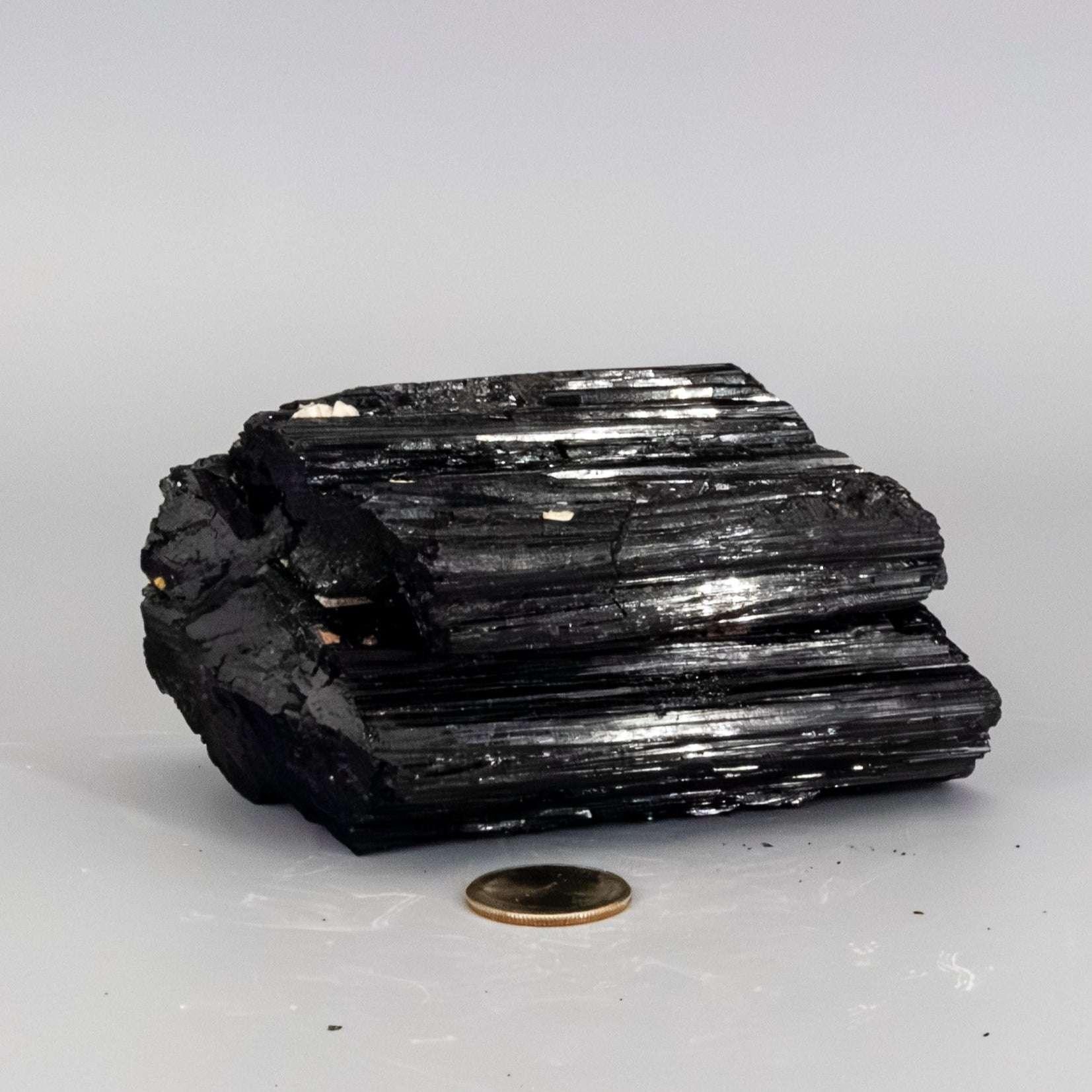 Black Tourmaline Crystal Raw Hunk Large Natural Stone