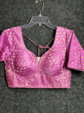 Jacquard silk blouse : light purple ( vegan silk)