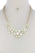 Floral Pearl Bead Necklace