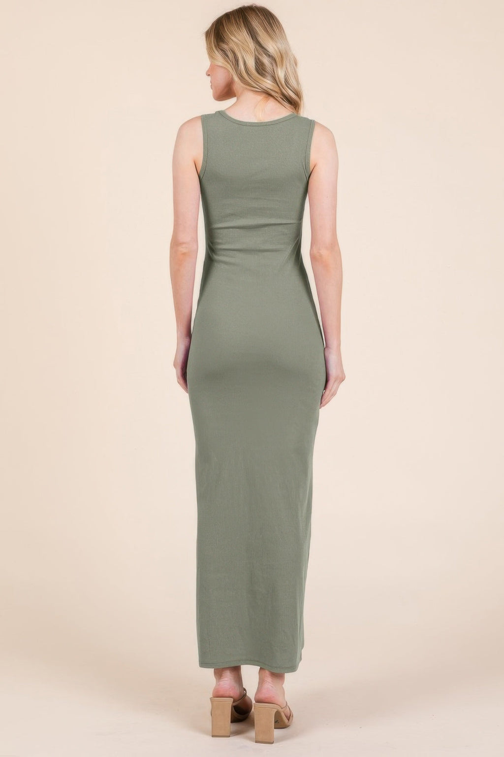 Sleeveless Rib Maxi Dress