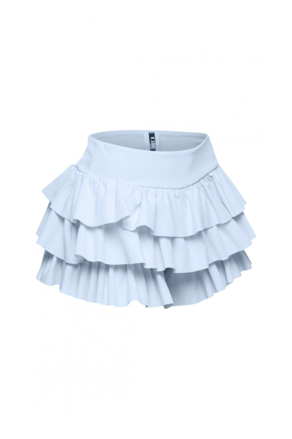 Plus Size Solid Ruffled Shorts