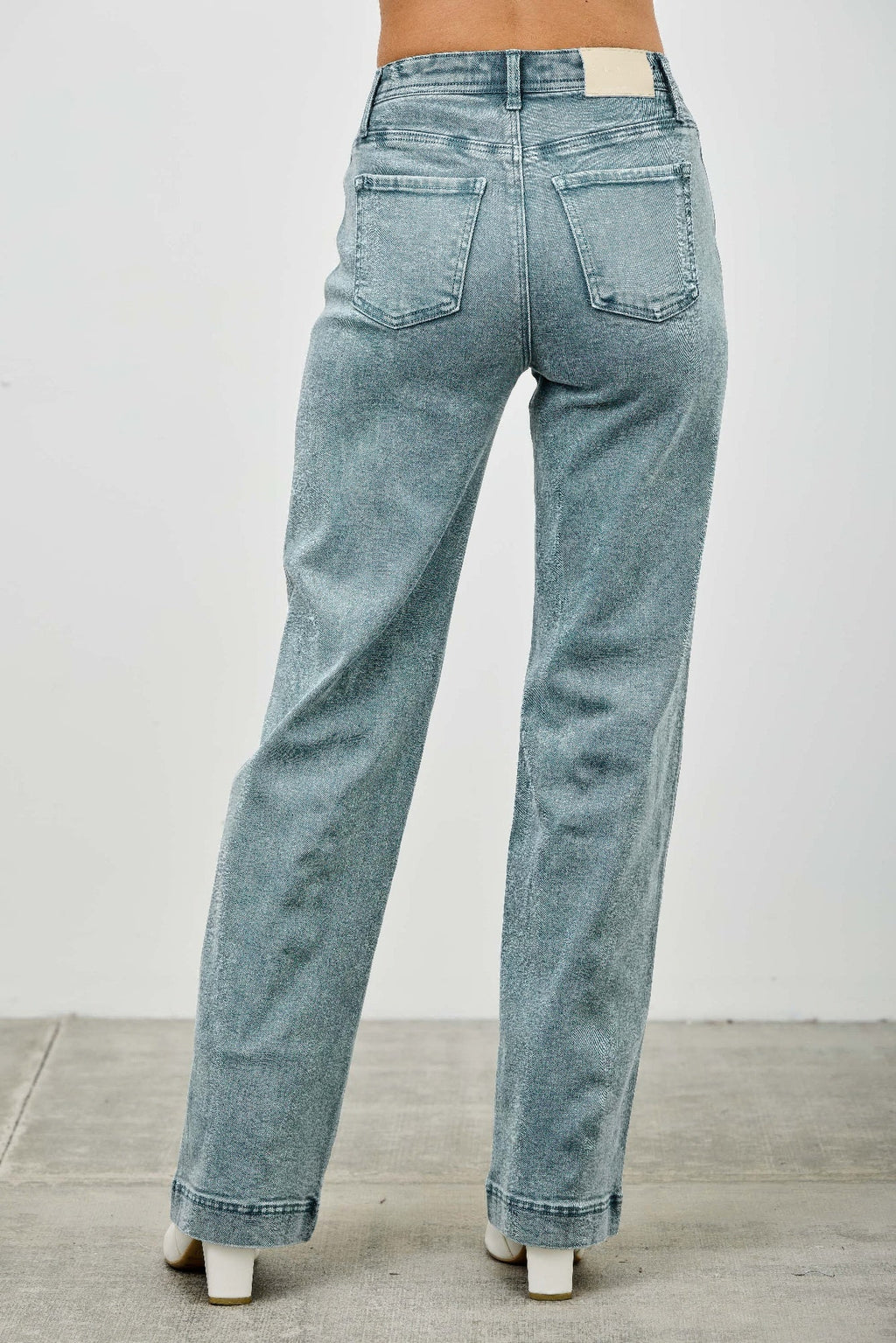 High Rise Slim Wide Straight