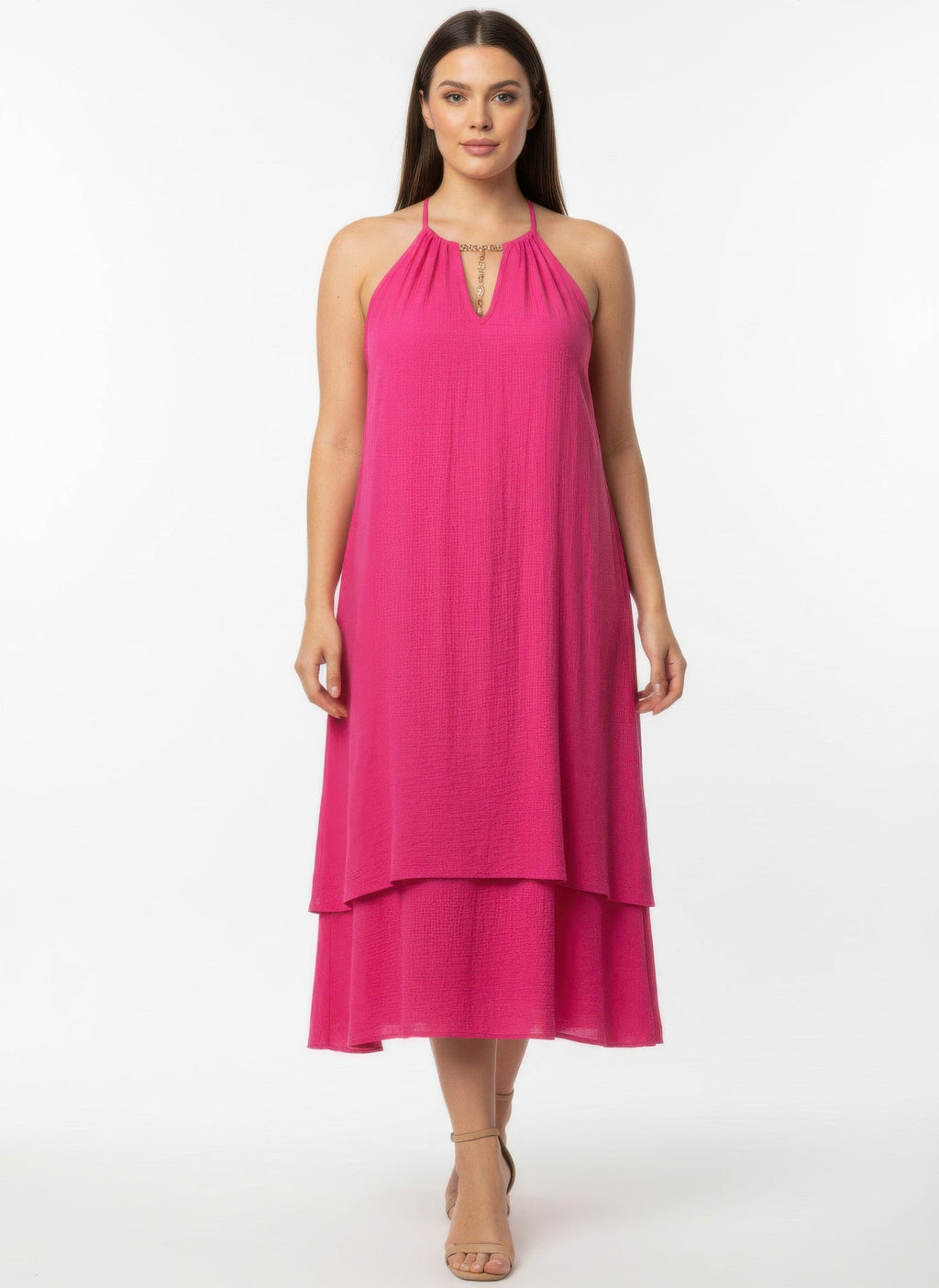 Mlle Gabrielle Solid Sleeveless Dress