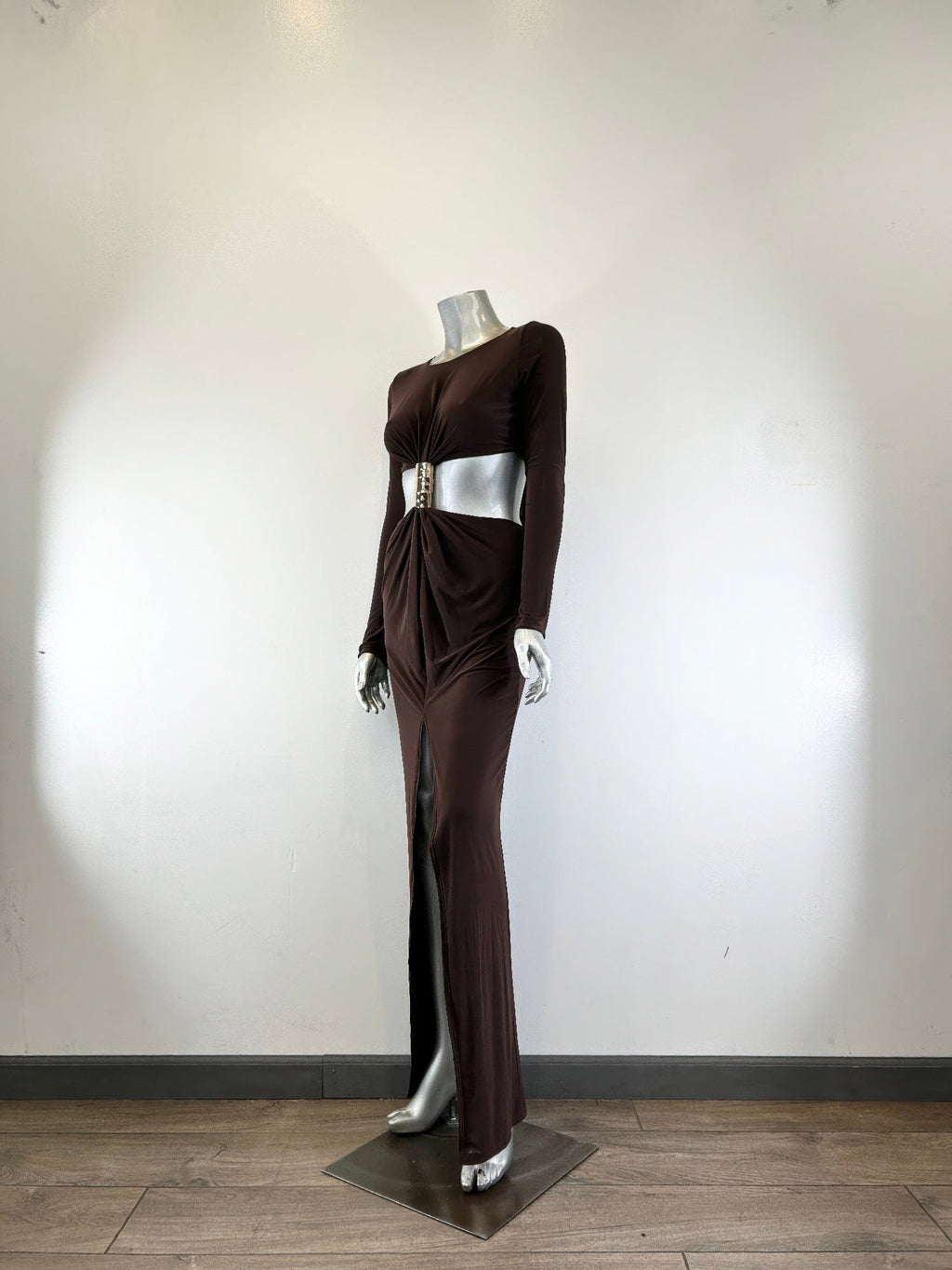 Long Sleeve Mockneck Styling Maxi Dress.