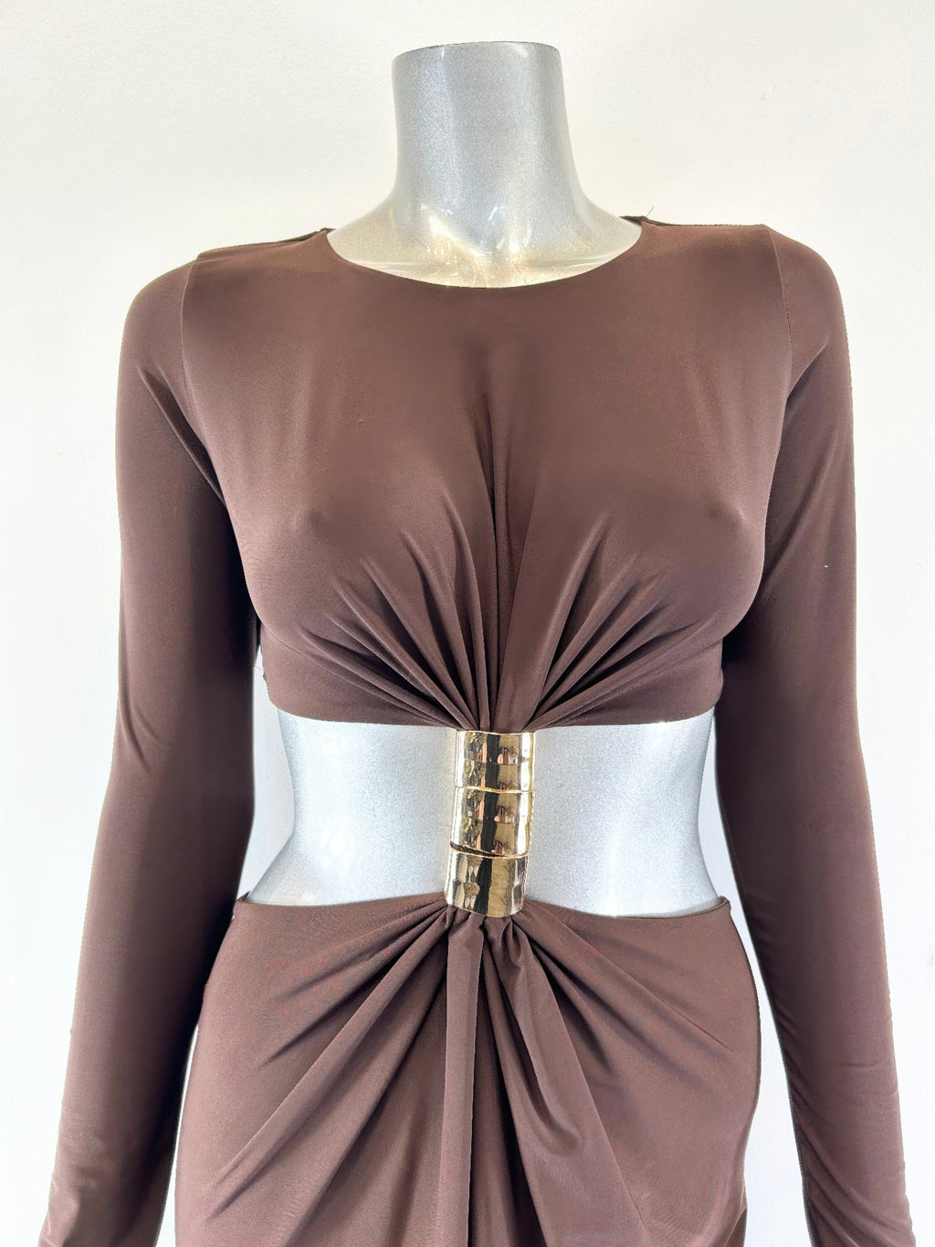 Long Sleeve Mockneck Styling Maxi Dress.