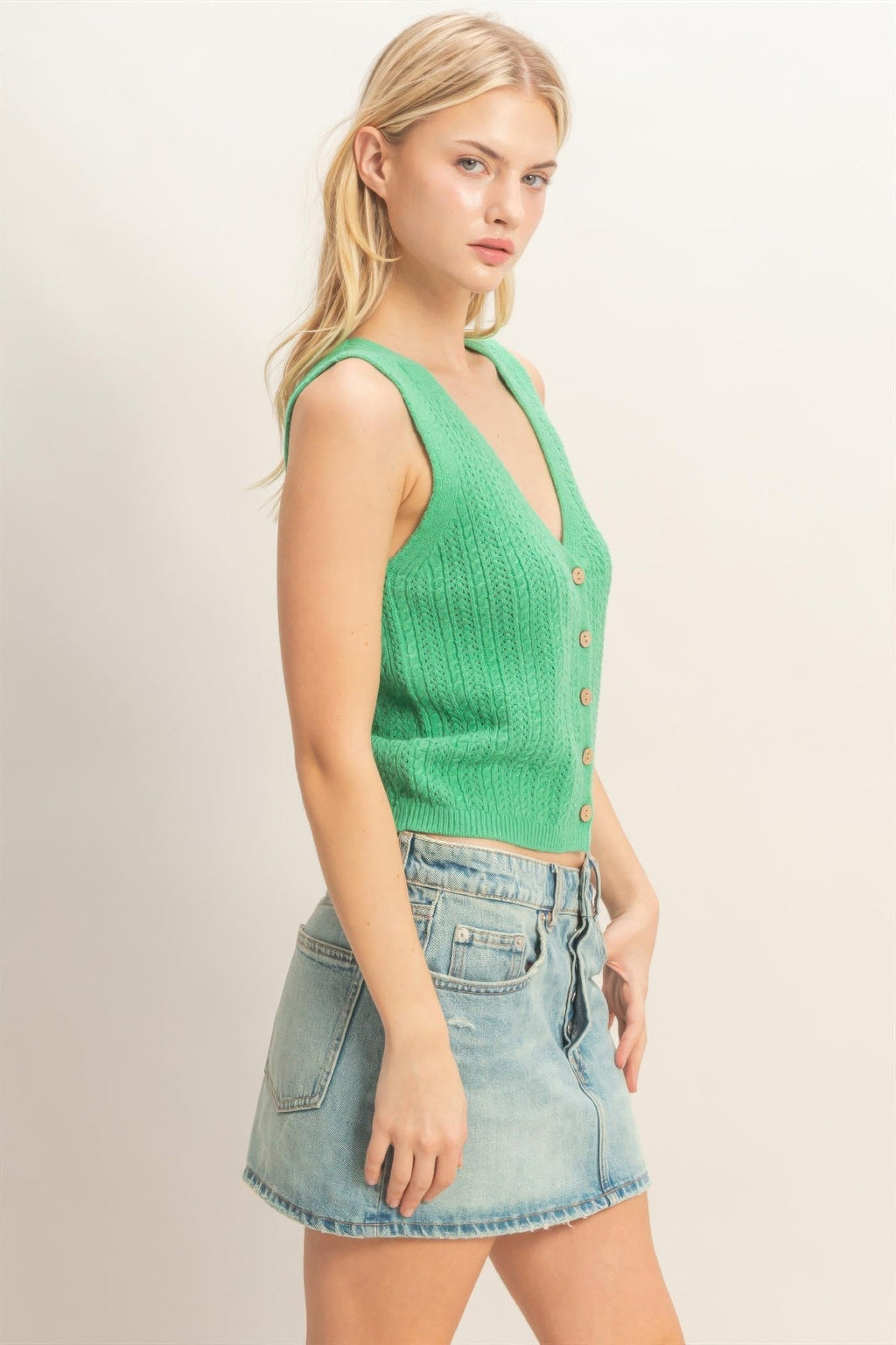 V-neck Knit Tank Top