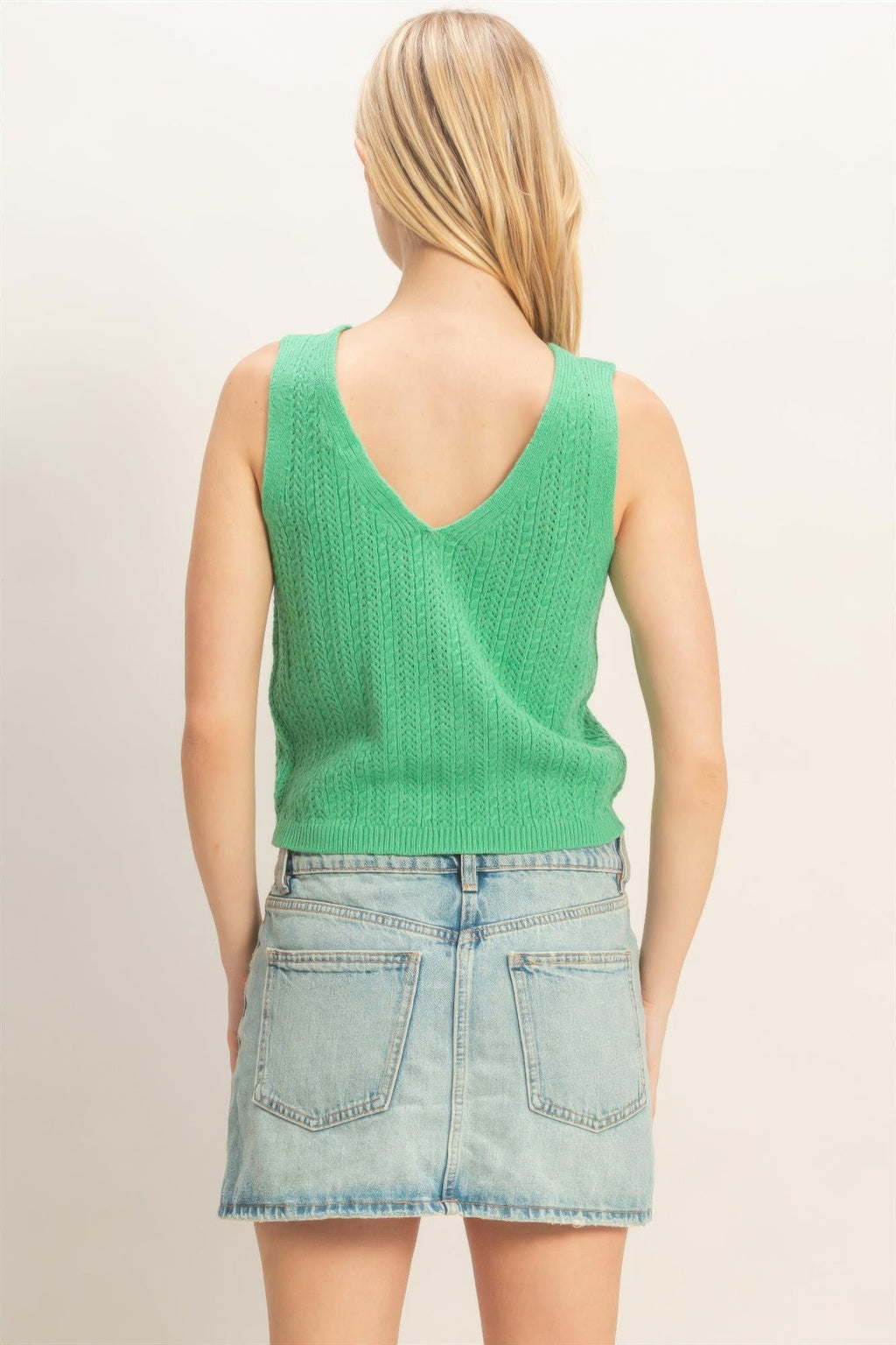 V-neck Knit Tank Top