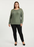 Sequin Shoulder Knit Tunic Top