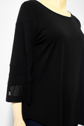 Carré Noir Mesh Bell Sleeve Top 6613
