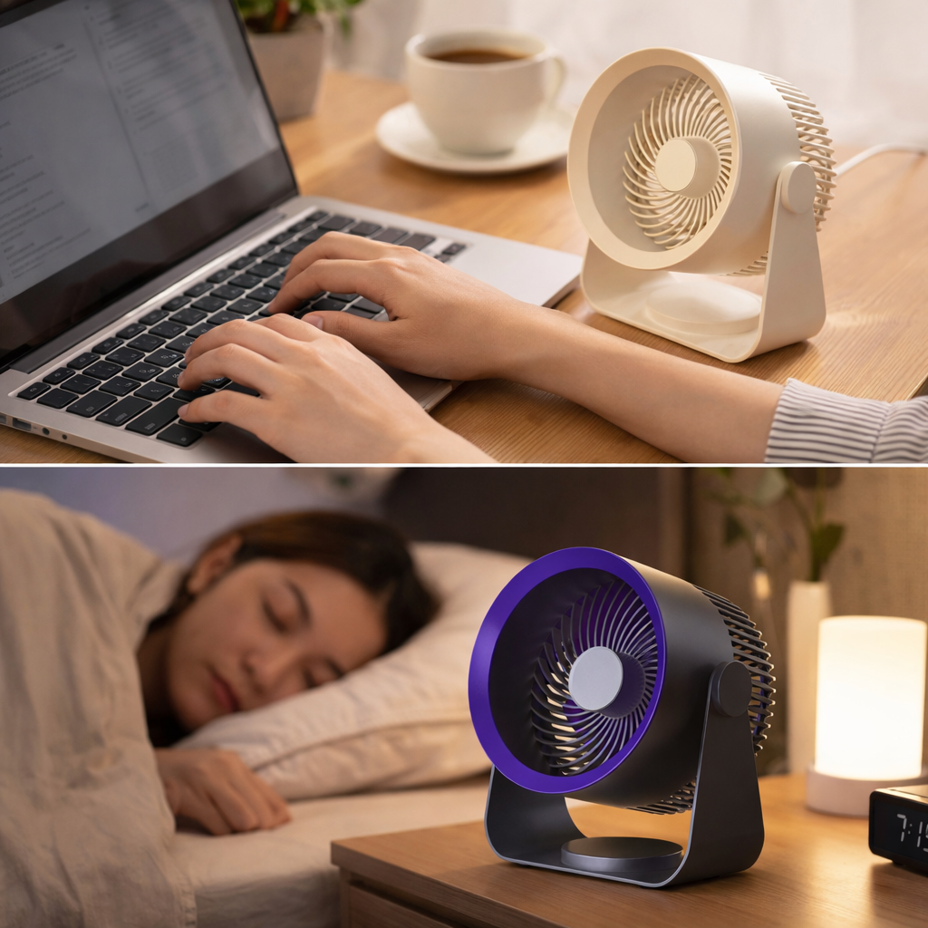 Portable Fan | Battery Operated Personal Fan with 4000mAh Rechargeable Battery | Lightweight Design for Indoor and Outdoor Cooling