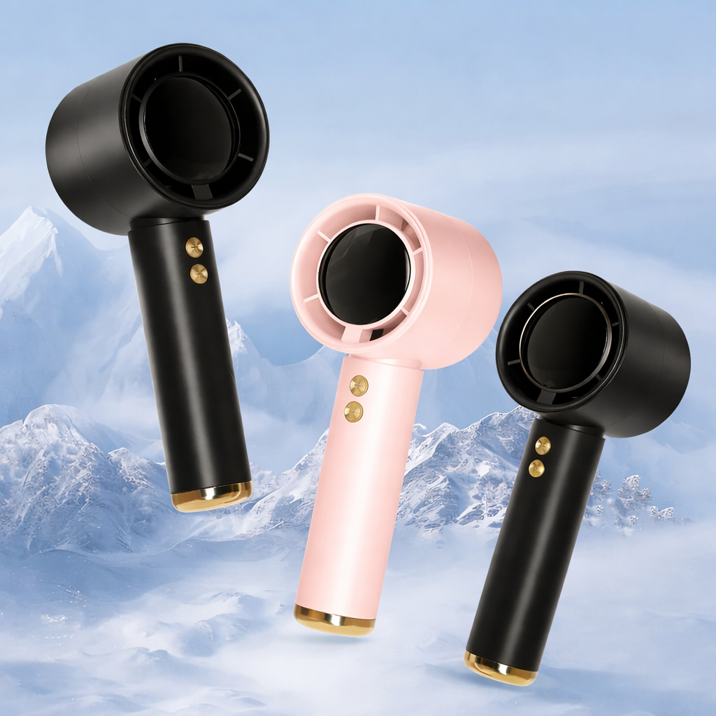 Turbo Mini | Handheld Fan with 100-Speed Control | Portable Misting Fan for Personal Cooling