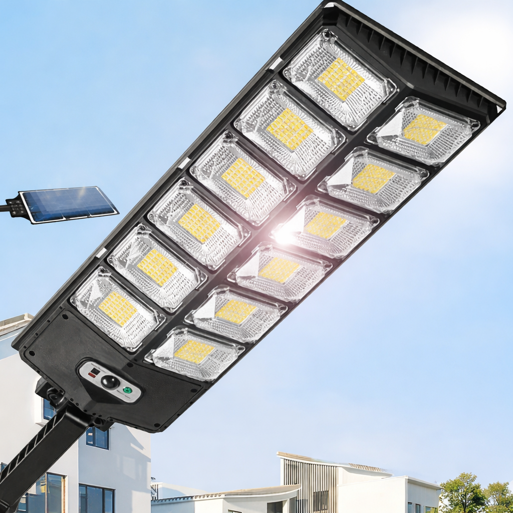 504LED Solar Street Light Outdoor Motion Sensor Remote Control Waterproof 4300mAh