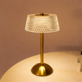 Luxury Touch LED Table Lamp Rechargeable 3 Color Bedside Glass Night Light