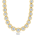 Helene Bezel CZ Tennis Necklace