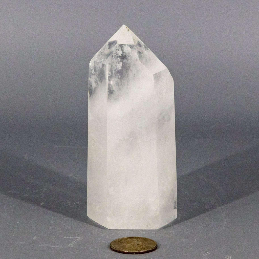 Clear Quartz Crystal Tower Polished Crown Chakra Stone